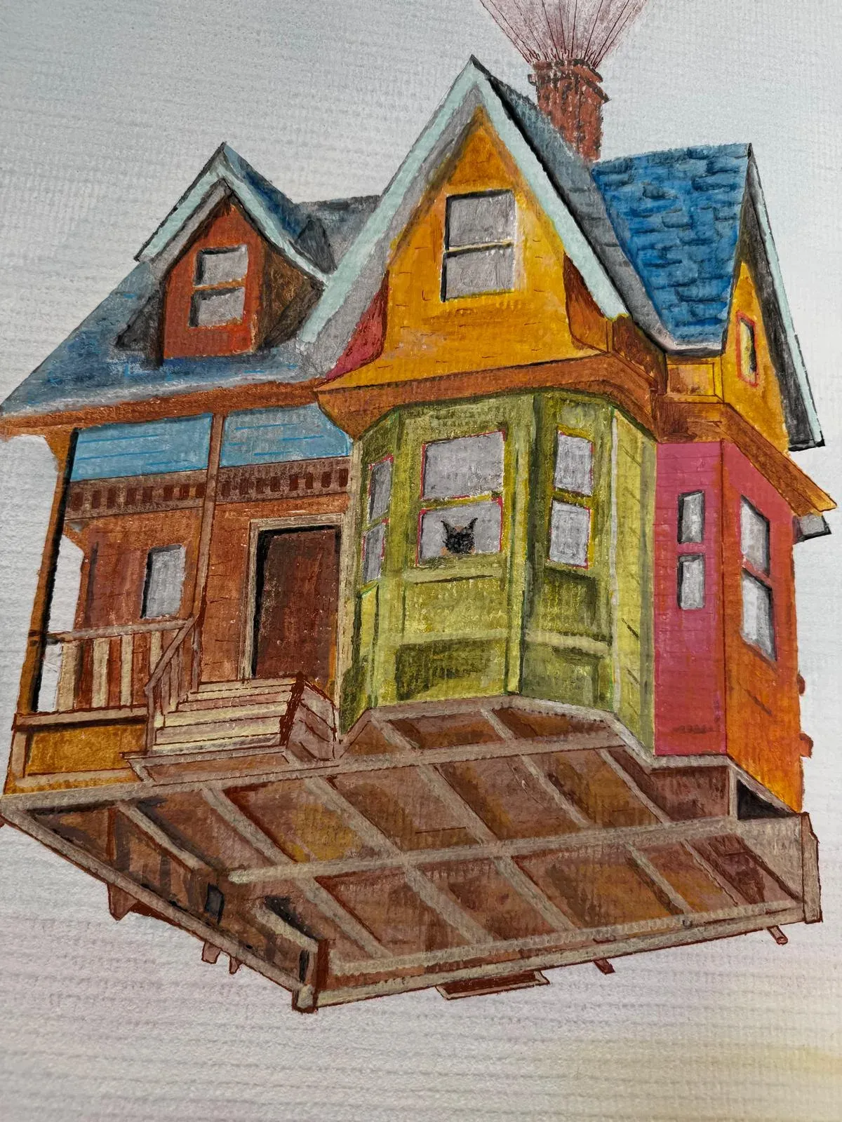 Là-haut, détail de la maison